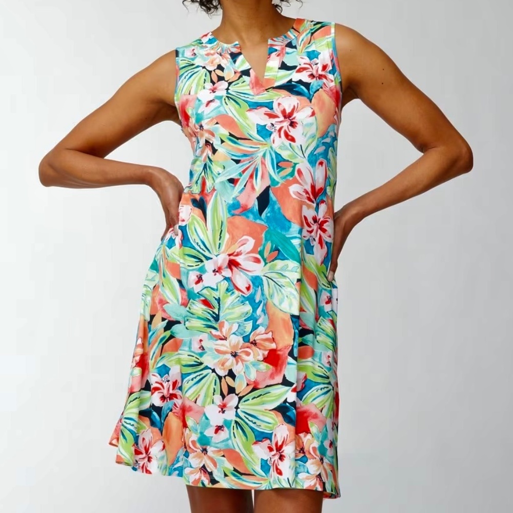 Chico's Tropical Floral Dress 3  (Women's 16 XL)